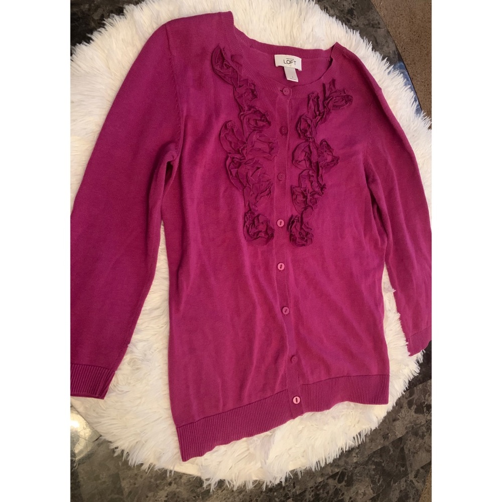 Purple button down cardigan